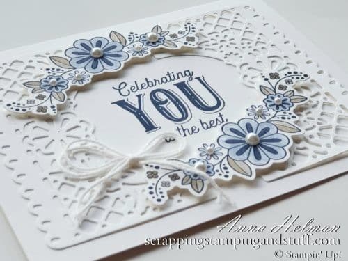 Stampin' Up! Birthday Jubilee Lace Card - Perfect For A Birthday Card Or Wedding Card