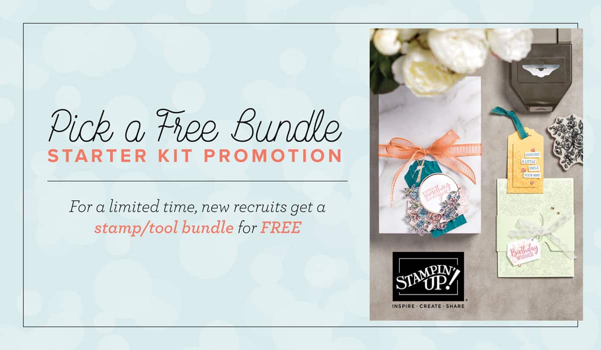 Stampin Up Pick A Free Bundle Starter Kit Promotion