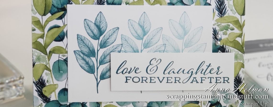 Simple and Pretty Fern Card Idea Using The Stampin Up Forever Fern Stamp Set and Forever Greenery Designer Paper