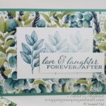 Simple and Pretty Fern Card Idea Using The Stampin Up Forever Fern Stamp Set and Forever Greenery Designer Paper