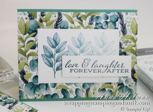 Simple and Pretty Fern Card Idea Using The Stampin Up Forever Fern Stamp Set and Forever Greenery Designer Paper