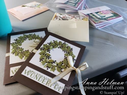 See highlights from our Sassy Stampers Stampin Up demonstrator team retreat! Includes make and takes, a view inside Windmill Lane Farm craft retreat, and more.