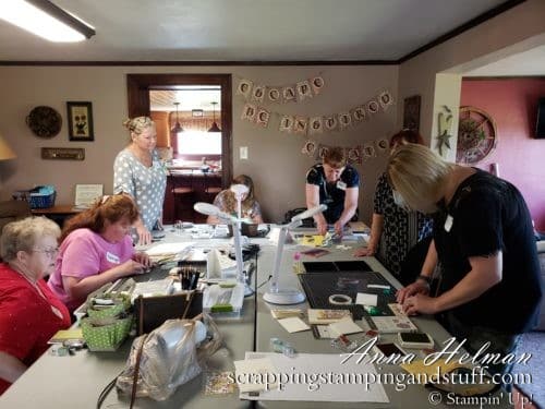 See highlights from our Sassy Stampers Stampin Up demonstrator team retreat! Includes make and takes, a view inside Windmill Lane Farm craft retreat, and more.