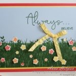 A Field of Wildflowers Card using the Stampin Up Field of Flowers stamp set and Confetti Flowers Border Punch