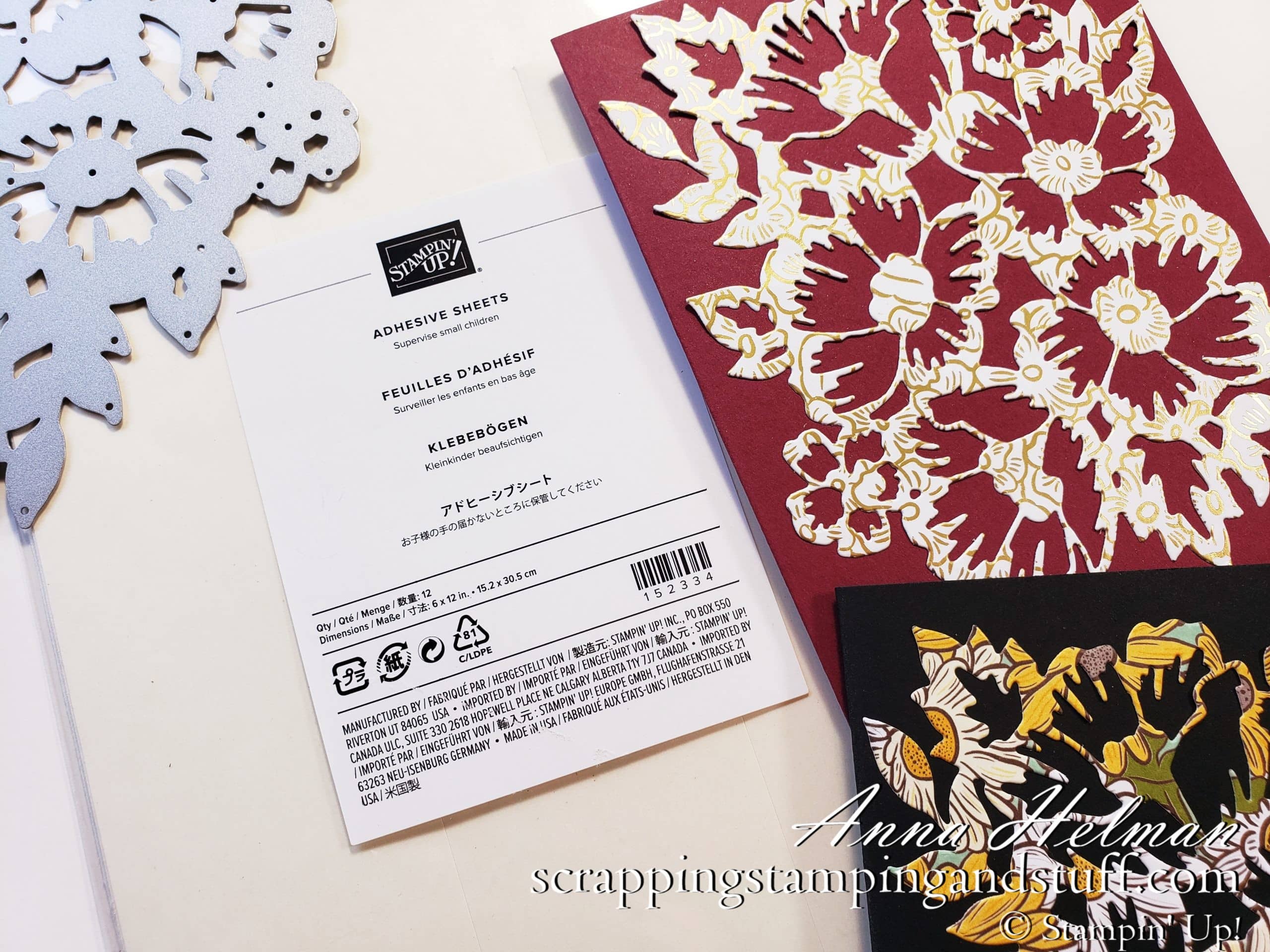 How To Attach Small Die Cuts Using Stampin Up Adhesive Sheets