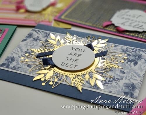 Create Cards In Minutes Using The Flowers For Every Season And Forever Gold Designer Papers