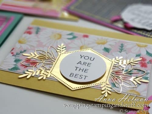 Create Cards In Minutes Using The Flowers For Every Season And Forever Gold Designer Papers