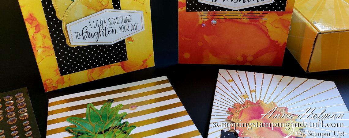 Stampin Up Paper Pumpkin June 2020 - Box of Sunshine card kit with alternative ideas