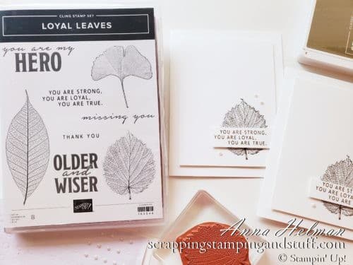 A quick and easy leaf card idea using the Stampin Up Loyal Leaves stamp set. A 2 minute card idea!