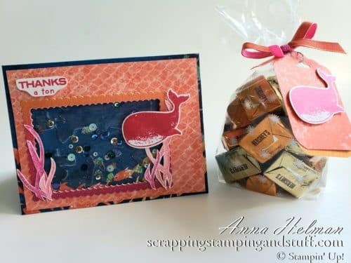 Underwater Ocean Scene Gel Water Shaker Card Tutorial Using The Stampin Up Whale Done Stamp Set