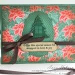 A Vintage Christmas Card Using The Stampin Up Tree Punch And Perfectly Plaid Stamp Set