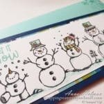 Learn How To Make a Slimline Card And Envelope, Including Dimensions and Instructions. Card Sample Features The Stampin Up Snowman Season Stamp Set.