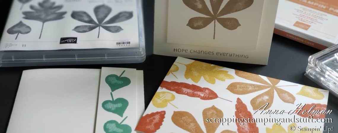 3 Simple Stamping Card Designs Using The Stampin Up Love Of Leaves Stamp Set