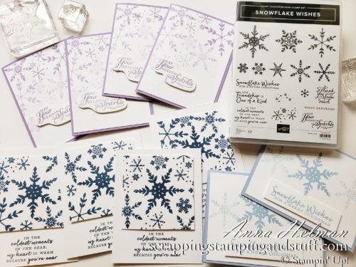 10 Cards In 30 Minutes with Stampin Up Snowflake Wishes - Simple Stamping Christmas Cards