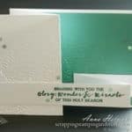 Join in for this double Z fold card tutorial featuring the Stampin Up Evergreen Forest embossing folder.