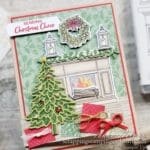 Take a look at this beautiful fun fold Christmas card idea using the Stampin Up Fireside Trimmings stamp set and Fireside dies.