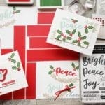 Take a look at these simple cards and scrapbook page using the Stampin Up Peace & Joy Bundle in the 2020 August-December Mini Catalog.