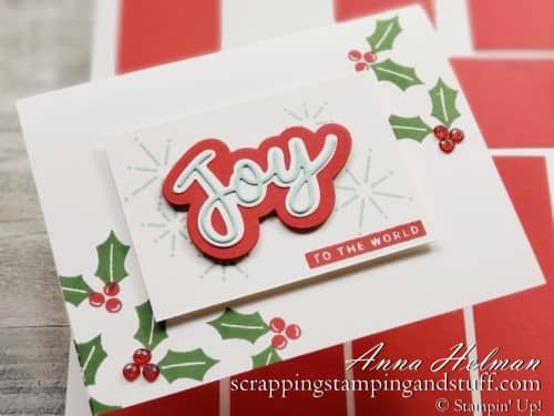 Take a look at these simple cards and scrapbook page using the Stampin Up Peace & Joy Bundle in the 2020 August-December Mini Catalog.