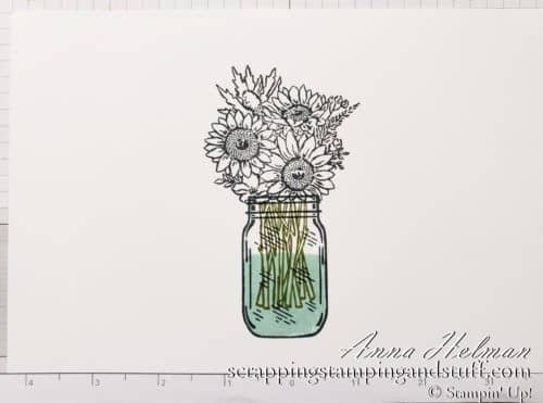 Tunnel card tutorial featuring the Stampin Up Jar of Flowers stamp set. A fun fold card design with a surprise inside!