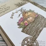 This adorable wheelbarrow card idea using the Stampin Up Autumn Goodness stamp set is simple and a perfect card idea for fall.