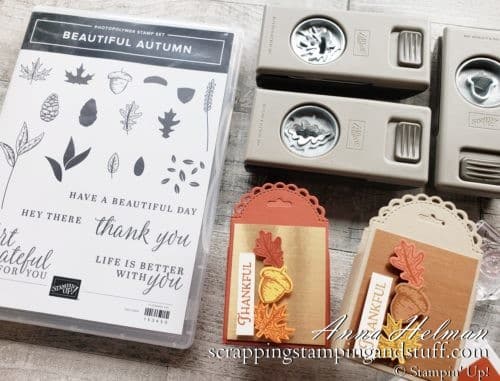 Create quick treat holders using the Stampin Up Little Treat Box Dies in the 2020 Holiday Catalog.