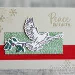 A simple dove Christmas card idea using the Stampin Up Dove Of Hope stamp set in the 2020 Holiday Mini Catalog.