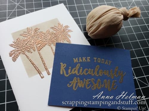 Learn how to make a DIY embossing buddy using pantyhose and cornstarch to prevent excess embossing powder from sticking to your paper projects.