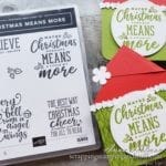 Make these Grinch Christmas cards using the Stampin Up Christmas Means More stamp set and some punch art!