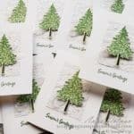 Take a look at these OnStage virtual swap cards made with the Stampin Up In The Pines bundle!