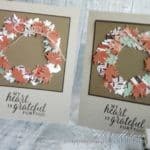 Make this beautiful autumn wreath card using the Stampin Up Beautiful Autumn stamp set and Autumn Leaf Punch Pack!