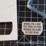 Use this quick card making tip and you will be able to place labels on rubber stamps perfectly every time!