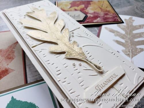 Leaf stamping is an amazing way to make beautiful fall cards using real leaves, ink, and an embossing machine!