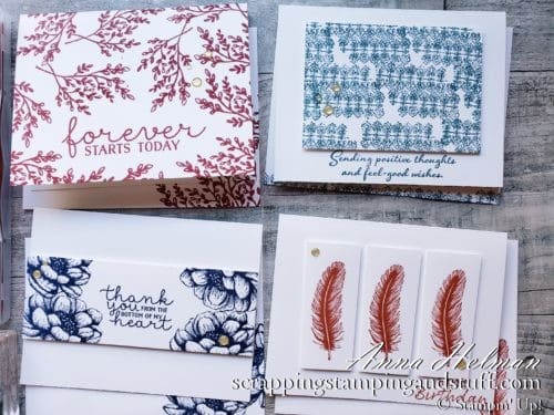 Simple stamping card sets are quick and simple to make, inexpensive, and personal gift ideas! Here's my go-to recipe for simple card sets!