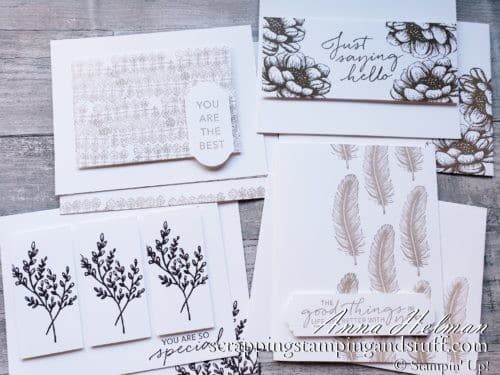 Simple stamping card sets are quick and simple to make, inexpensive, and personal gift ideas! Here's my go-to recipe for simple card sets!