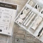 Make hundreds of sentiment tags for your card making projects in minutes with the Stampin Up Many Messages bundle.