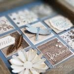 For Day 4 of 12 Days of DIY Gift Ideas, we are making this beautiful shadow box sampler with just paper, ink, and a few tools!