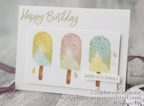 The Stampin Up Sweet Ice Cream bundle includes adorable ice cream and popsicles, and even includes an ice cream cone punch!