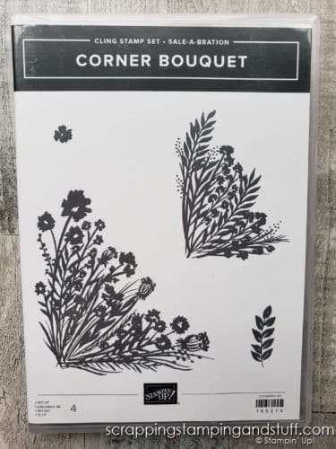 Get entered to win the Stampin Up Corner Bouquet or get it free right now with your product order during Sale-a-bration!