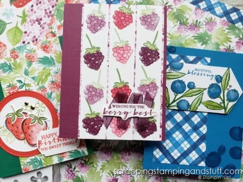 Get entered to win the Stampin Up Berry Blessings AND paper pack or get it free right now with your product order during Sale-a-bration!