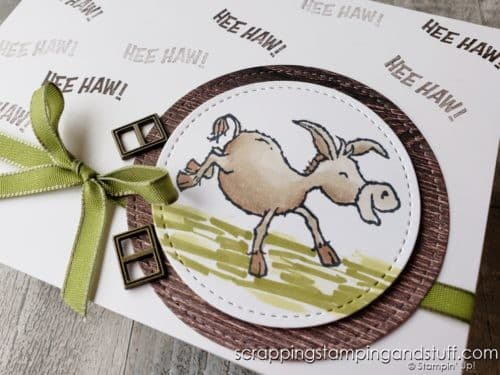 Get entered to win the Stampin Up Darling Donkey or get it free right now with your product order during Sale-a-bration!