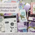 The Stampin Up Hydrangea Haven stamp set and dies make absolutely gorgeous floral cards and other paper projects.