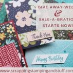 Get entered to win Stampin Up Designer Series Paper or get it free right now with your product order during Sale-a-bration and giveaway week!