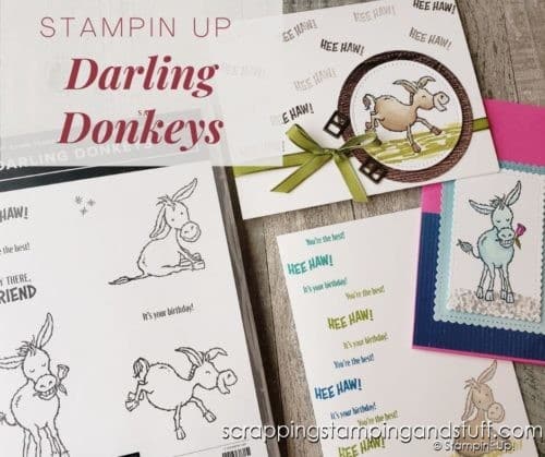 Get entered to win the Stampin Up Darling Donkeys or get it free right now with your product order during Sale-a-bration!