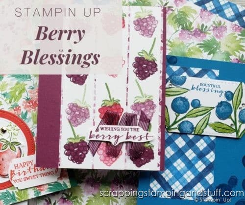 Get entered to win the Stampin Up Berry Blessings AND paper pack or get it free right now with your product order during Sale-a-bration!