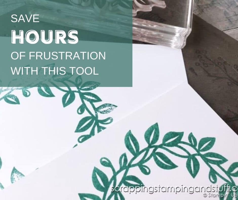 Save hours of frustration in your craft room with this one little card making tool - the Stampin Pierce Mat!