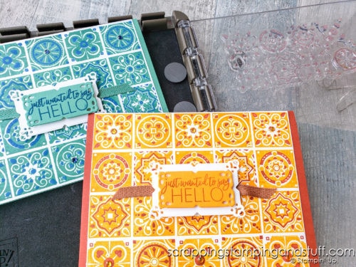 Stampin Up Today's Tiles is perfect for creating stunning background stamping!