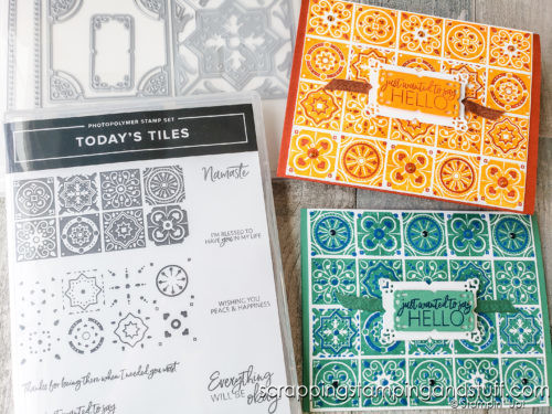 Stampin Up Today's Tiles is perfect for creating stunning background stamping!