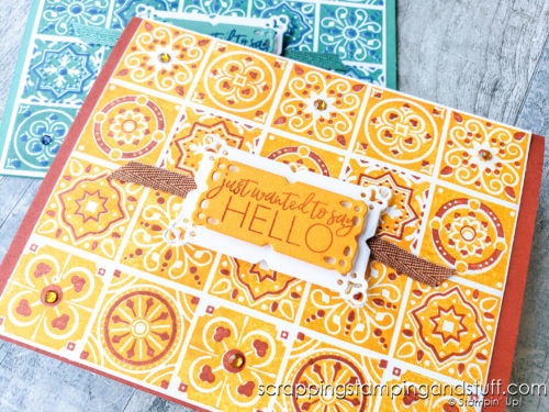 Stampin Up Today's Tiles is perfect for creating stunning background stamping!