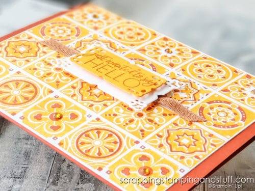 Stampin Up Today's Tiles is perfect for creating stunning background stamping!