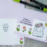 The Stampin Up Springtime Joy set is perfect for making cute spring and Easter cards. Check out this sweet little lamb card!